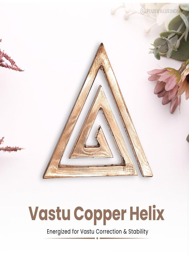 Plus Value Copper Helix Vastu for South-East Vastu Yantra Dosh Nivaran, Missing Corner & Vastu Defect Remedy, Ideal for Home, Kitchen, Bedroom, Entrance - Vastu Correction Tool, Premium Copper (1pc) - Image 2